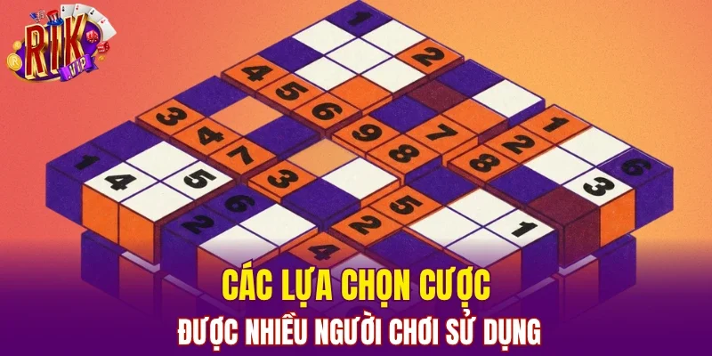 Các lựa chọn cược được nhiều người chơi sử dụng